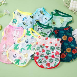 الربيع والصيف خفيف الوزن كارتون مطبوع ملون مريح جيد التهوية للكلاب والقطط - Product Image 3