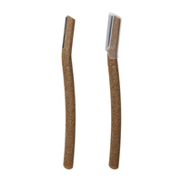 Rasoir professionnel à lame unique avec manche en coquille de noix de coco pour la coupe de cheveux, les sourcils et le nettoyage du visage