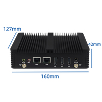 Mini PC Industrial con Procesador J6412, DDR4, DP, HD-MI, Sin Ventilador, para Servidor Industrial, Computación de Borde, Refrigeración Pasiva, 2 RS232