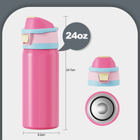 Bouteille isotherme portable grande capacité en acier inoxydable avec paille – Meilleure vente