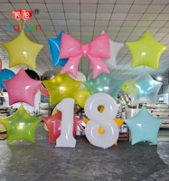 Ballon Chiffre Personnalisé en Nylon de 60 Pouces (2m) pour Décoration à l'Hélium, Nœud Papillon, Cérémonie de Remise des Diplômes, Quinquaine, Nouvel An