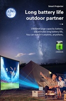 Videojuego DLP 4K Full HD con luz diurna para cine en casa, TV inteligente para exteriores, Android 9, WiFi inalámbrico, teléfono móvil, miniproyector portátil