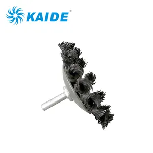 2023 China-Manufactured Twisted Knot Wire Wheel Dish Brush With Fixed Shank Nylon And Bristle Material For Cleaning Polishing