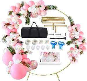 शादी पार्टी समारोह के लिए मेहराब स्टेज शादी की सजावट धातु गोल फ्रेम एल्यूमीनियम मिश्र धातु फ्रेम सर्कल जन्मदिन पृष्ठभूमि स्टैंड - Product Image 1