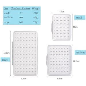 Caja de archivos de pesca con mosca ultrafina transparente SML, caja de anzuelos de pesca con mosca, caja de herramientas de aparejos de pesca con cebo impermeable de plástico - Product Image 2