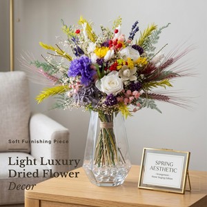 Centre <span class=keywords><strong>de</strong></span> table esthétique <span class=keywords><strong>de</strong></span> luxe en fleurs séchées pour la décoration intérieure, arrangement floral tropical moderne - Product Image 1