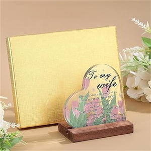 Exquisito diseño floral moderno, placa de amor acrílica, regalo de marido para esposa para cumpleaños, aniversario, Día de San Valentín - Product Image 2