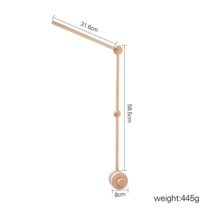 PMZ1192 Supporto in Legno Personalizzato per Campanello da Letto, Supporto per Giocattoli Morbidi per Neonati, Supporto per Campanello da Culla - Product Image 3