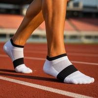 Chaussettes de course Marathon en gros pour hommes, respirantes, en maille, athlétiques, à compression de la voûte plantaire, pour la gym