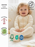 Bambus-Spandex Baby-Strampler mit Füßen Großhandel Individuelles Logo Schlichte Weiße Babykleidung Hersteller