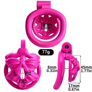 Sissy resina di simulazione di castità genitale blocco di castità maschile gabbia di blocco del pene di ritenuta <span class=keywords><strong>sicuro</strong></span> maschio SM castità giocattoli sessuali all'ingrosso - Product Image 2