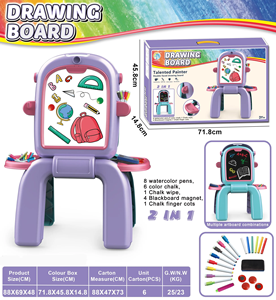 ITTL 3 en 1 Niños Caballete multifuncional Tablero de dibujo de pie Juguete - Product Image 3