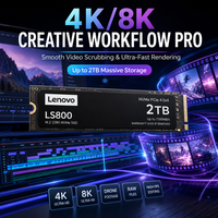 Lenovo LS800 M.2 2280 PCIe3.0 NVMe Internal SSD 512G 1TB 2TB 3400MB/s Solid State Drive untuk Desktop Ultrabook All-in-One PC PS5