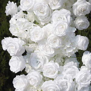 Arco de Flores Artificiales para Bodas, Arco de Corazón, Decoración de Arco de Flores Artificiales, Decoración Blanca - Product Image 3