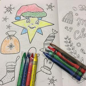 Crayons et livre de coloriage de Noël DIY pour la maternelle, style <span class=keywords><strong>dessin</strong></span> animé, pour stimuler la pensée créative, papier 10 pouces - Product Image 3