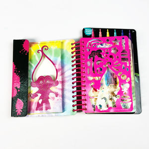 Hot Koop Educatief Kleur Vulling Boek Set, Spiraal Kleurboek Met Gekleurde Pen, Tekening Stencil Set Voor Kids - Product Image 2