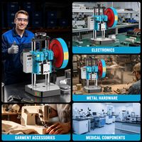 Presse à poinçonner électrique manuelle 1 tonne 10 kN, commande à double bouton, course de 40 mm, 250 SPM, moteur à noyau de cuivre, arrêt d'urgence