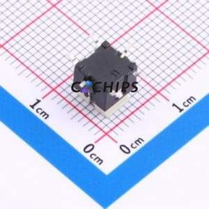 TS6672TP CL Tactile Switch SMD-6P,6x6mm Switch ( Operating Force: 2.5N )( Mounting Type: Vertical Mount )( Switch Length: 6mm ) - Product Image 2