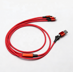 Câble de charge multi-ports USB Type-C 5-en-1 en nylon avec logo personnalisé, <span class=keywords><strong>prix</strong></span> usine, pour cadeaux d'affaires et promotionnels - Product Image 1