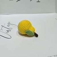 Pluche katoen PP katoen gehaakte peer sleutelhanger fruit rugzak hanger souvenir klein cadeau schattig juweel