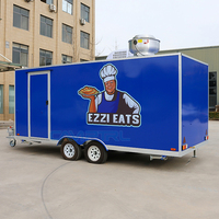 Remorque de nourriture bon marché de cafés DOT BBQ chariot de nourriture vérifié USA 20 pieds mobile camion de nourriture de crème glacée remorque pizza avec cuisine complète