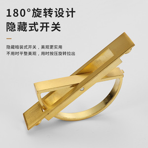 Furniture Handle Bar Zinc Alloy Minimalist Cabinet <b>Door</b> Hidden Handle Easy Installation - Product Image 4