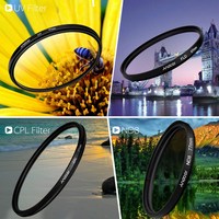 Andoer Kit de filtre de photographie UV + CPL + FLD + ND 67mm Filtre fluorescent à densité neutre à polarisation circulaire ultraviolette pour reflex numériques