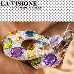 Boucles d'oreilles unisexes en silicone artisanal italien, style vintage français romantique, avec pendentif Tai Silver - Cadeau - Product Image 5