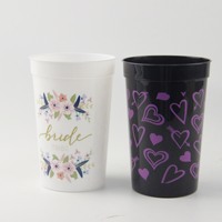 Gobelet en PP personnalisé de 400 ml (14 oz), réutilisable, en plastique PP, pour boissons, événements sportifs et fêtes