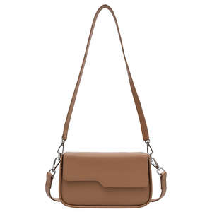 Nuevo bolso de hombro de color sólido a la moda para mujer, bolso cruzado, pequeño, de piel sintética, bolso de hombro para mujer - Product Image 3