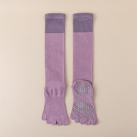 Cinq orteils bloc de couleur haut équipage formation danse Pilates Ballet Barre pieds nus chaussettes Pilates personnalisées