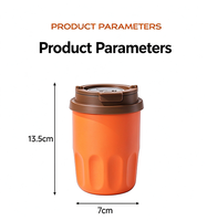 Mug de voyage avec corps en relief, base en silicone antidérapante, léger, réutilisable, petite tasse pour le bureau, les boissons chaudes ou froides en extérieur