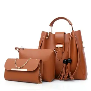 2024 oem big white designer quality ladies luxury hand bag leather women full set