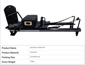 <span class=keywords><strong>Reformer</strong></span> de <span class=keywords><strong>Pilates</strong></span> Silencioso con Logotipo Personalizable, Color Silencioso, con Tapete y Carro Silencioso <span class=keywords><strong>para</strong></span> Uso en Casa o Estudio - Product Image 2