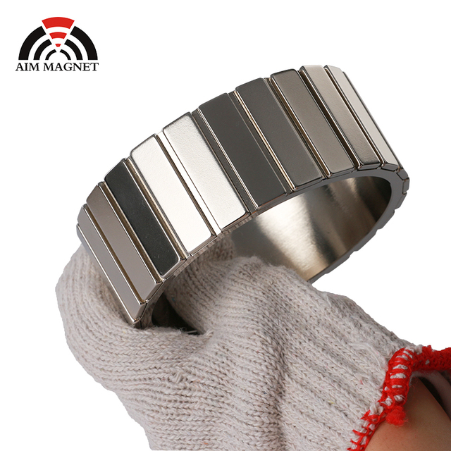 Customized Large NdFeB Arc Magnet Halbach Array Welding Permanent Magnet for Motor