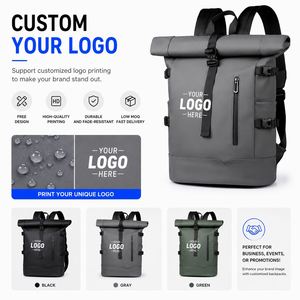 Wholesale Waterproof <b>Roll</b> Top Laptop <b>Backpack</b> Custom Logo Business Travel <b>Backpack</b> Large Capacity Outdoor Commuter <b>Backpack</b> - Product Image 5