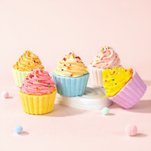 Bombes <span class=keywords><strong>de</strong></span> <span class=keywords><strong>bain</strong></span> en forme <span class=keywords><strong>de</strong></span> cupcakes - Bombes <span class=keywords><strong>de</strong></span> <span class=keywords><strong>bain</strong></span> effervescentes mignonnes en forme <span class=keywords><strong>de</strong></span> dessert avec huiles essentielles, coffret cadeau spa fait main pour enfants et femmes - Product Image 1