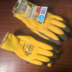 Wonder Grip Thermo Plus Double Latex Work Gloves Size 9 L Gardening Cold Protection - Product Image 4