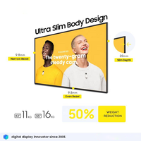 Moniteur TV Android QLED 4K ultra fin, écran LCD publicitaire numérique mural, lecteur multimédia pour ascenseur, 43 pouces, 55 pouces