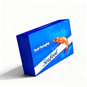 กล่องพับได้พิมพ์ลายดิจิตอลแบบกำหนดเองกล่องขายปลีกแช่แข็งซูเปอร์มาร์เก็ตอาหารทะเลกล่องใส่<span class=keywords><strong>ปลา</strong></span>กุ้งแช่แข็งเป็นมิตรกับสิ่งแวดล้อมรีไซเคิล - Product Image 4
