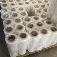Rollo de envoltura elástica LLDPE de 50cm * 18mic de alta calidad, película de polietileno PE Soluble en agua, embalaje de 500mm de ancho, Impresión de logotipo personalizado