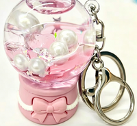 Porte-clés liquide en forme de bâtonnet glacé Kawaii avec paillettes flottantes, en acrylique, avec logo personnalisé et impression UV