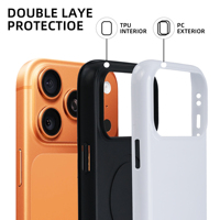 Casing HP 2-in-1 TPU PC dengan Lubang Besar, Motif Frosted, untuk Transfer Panas, Sublimasi 3D, Matte, Kosong, Lubang Besar