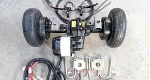 Ensemble d'essieu <span class=keywords><strong>arrière</strong></span> avec frein à disque et moteur différentiel EV de 10 kW pour tricycle de 570 mm pour <span class=keywords><strong>train</strong></span> sans rails - Product Image 2