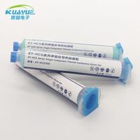 Gel conductor térmico de silicona ignífugo autonivelante KUAYUE para refrigeración de componentes electrónicos