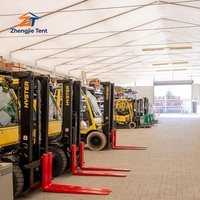 Tente d'entrepôt grande capacité pour tri logistique, auvent en alliage d'aluminium, couverture imperméable et durable, pour centre de distribution de marchandises et exposition
