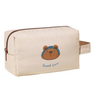 Sweet <b>Bear</b> Cosmetic Bag Large Capacity Oxford Cloth Portable Travel Makeup Storage Bag With Soft Handle - Product Image 5