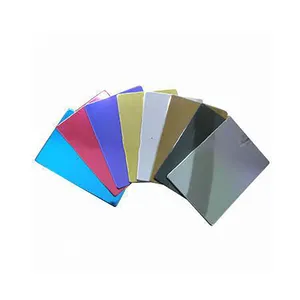 Silver Gold Color Building Exterior Wall Cladding Mirror Aluminum Composite Panel