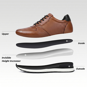 Zapatillas Deportivas Casuales de Cuero Genuino Transpirable para Hombre, Diseño Elevador, Verano, Aumento de Altura 8cm, Precio de Fábrica, OEM ODM - Product Image 4