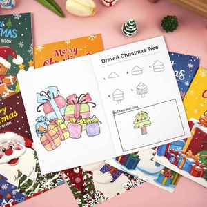 Livre de coloriage DIY de Noël pour enfants, parfait pour les fêtes, multifonctionnel, 8 motifs, relaxant, idéal pour célébrer les vacances, cadeau - Product Image 5